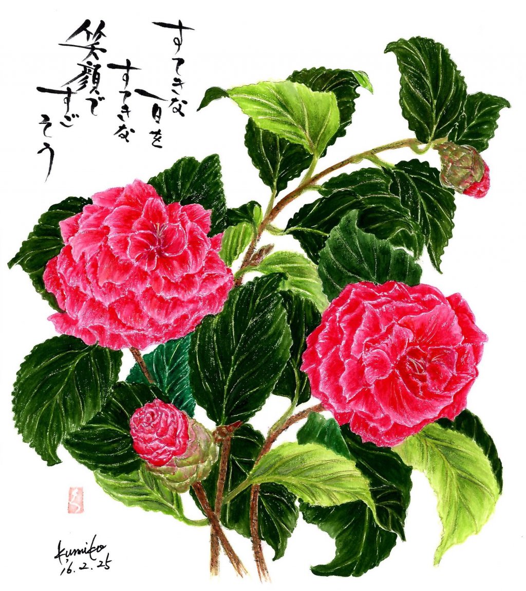 八重椿 花言葉「謙遜」