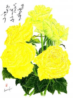 黄色い薔薇  花言葉「友愛」