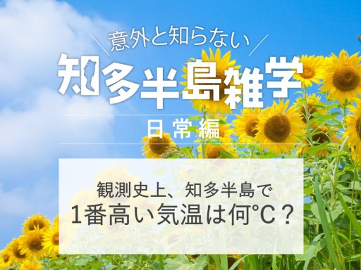 意外と知らない知多半島雑学～観測史上1番高い気温は？～
