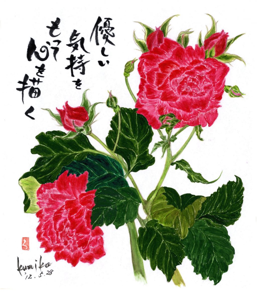 赤い薔薇　花言葉「愛情」