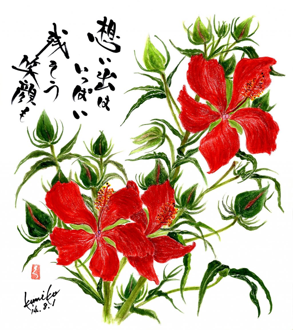モミジアオイ(紅葉葵)　花言葉「穏和」