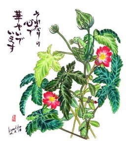 綿の葉＆スペリヒュ　花言葉「繊細・無邪気」