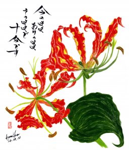 グロリオサ　花言葉「天分」