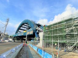 名鉄河和線の新駅「加木屋中ノ池駅」に鉄道橋が架かった！