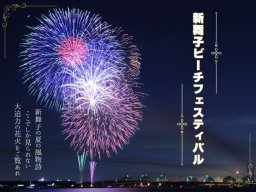 水中スターマインは必見！浜辺で楽しむ「新舞子ビーチフェスティバル花火大会」8/29(土)に開催