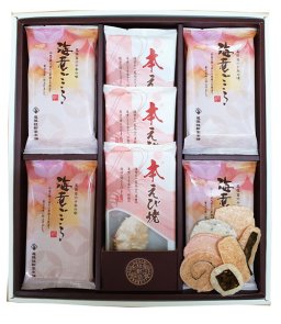 尾張桂新堂本舗　海老せんべい　海老ごころ　KH15　海老ごころ７枚入×8袋・本えび焼2尾入×3袋
